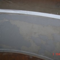 Powierzchnia odbudowana z użyciem materiału Belzona 1511 (Super HT-Metal) przed nałożeniem powłoki zabezpieczającej