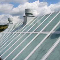 Świetliki naprawione i zabezpieczone materiałem Belzona 3111 (Flexible Membrane) zastosowanym na powierzchni stalowej i szklanej.