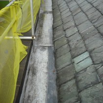 Koryto odpływowe naprawione przy pomocy materiału Belzona 3111 (Flexible Membrane)