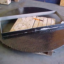 Blacha zabezpieczona materiałem Belzona 4341 (Magma CR4) doskonale chroniącym przed gorącymi kwasami