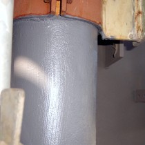 Zakończona aplikacja powłoki Belzona 5851 (HA-Barrier) zapewniającej trwałe zabezpieczenie metalu przed korozją bez zakłócenia eksploatacji